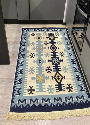Турецький безворсовий килим з бавовни для вашого дому, розмір 60x90