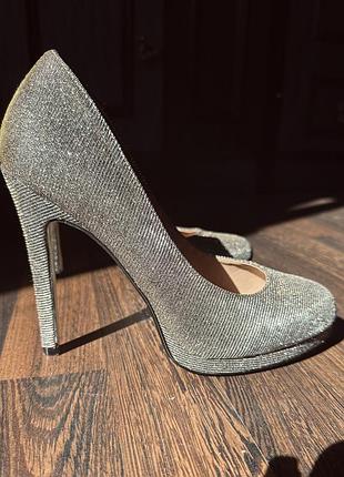 Туфли dorothy perkins серебряные золотые2 фото
