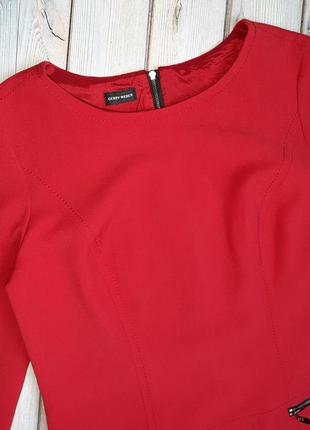 💥1+1=3 красное строгое платье футляр по колено gerry weber, размер 46 - 483 фото