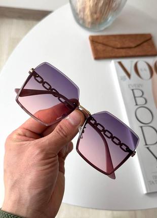 Сонцезахисні окуляри квадрати сталева оправа3 фото