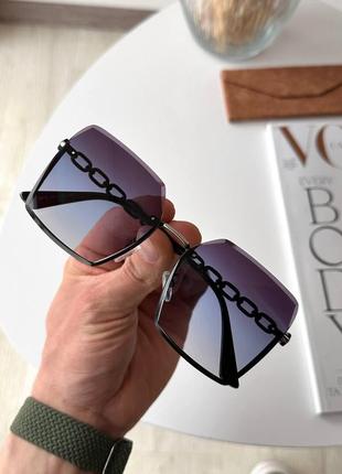 Сонцезахисні окуляри квадрати сталева оправа7 фото
