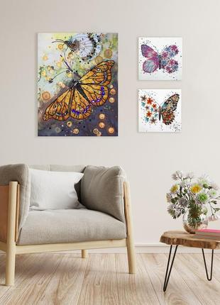 Набор-мини для вышивки бисером "тигровые крылья" am-239 15х15 см