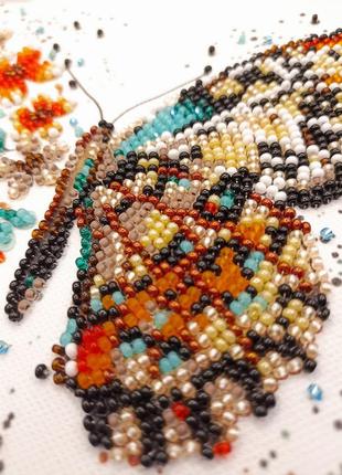 Набор-мини для вышивки бисером "тигровые крылья" am-239 15х15 см