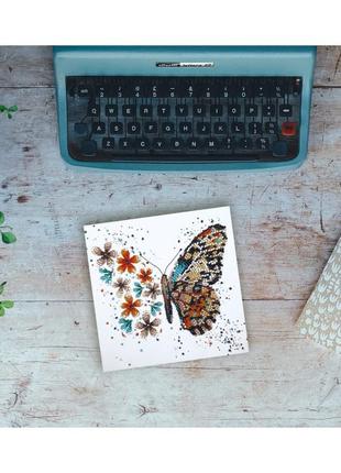 Набор-мини для вышивки бисером "тигровые крылья" am-239 15х15 см