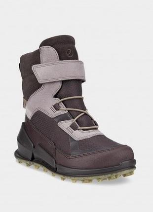 Шкіряні зимові черевики ботинки з мембраною gore-tex ecco  biom k2  31-34 p.