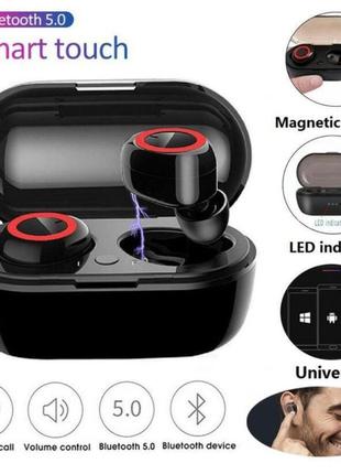 Наушники вакуумные беспроводные bluetooth  tws v5.0+der  стерео 450 маh черный