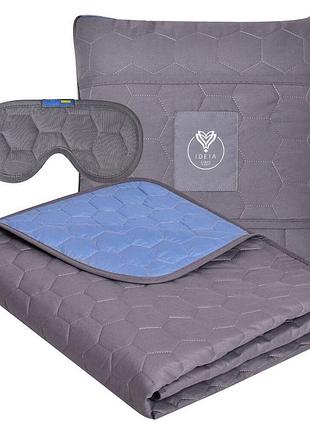 Плед-подушка ideia дорожная для самолёта, кемпинга, походов, крепится к чемодану, незаменима для путешествий