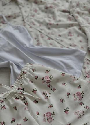 Піжамний костюм четвірка рубашка, шорти, штани і майка. гарна піжама чотири в одному, піжамка софт4 фото