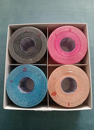 Пластир кінезіологічний, кінезіо тейп стрічка sensiplast набір 4 шт 5 м х 5 см.