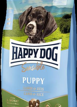Happy dog sensible puppy lamb rice - сухой корм с ягненком, средних и больших пород от 1 до 6 мес, 10 кг