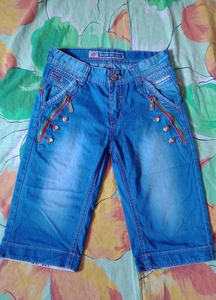 Bagrbo classic fashion стильные шорты-бриджы джинсовые  унисекс шикарные размер 26.7 фото