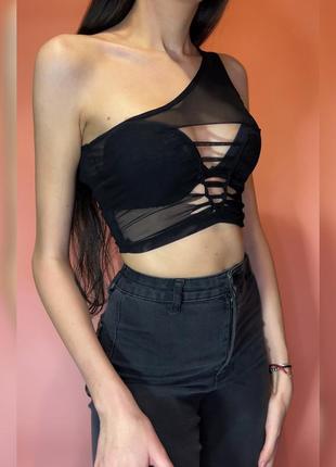 Топ короткий прозорий