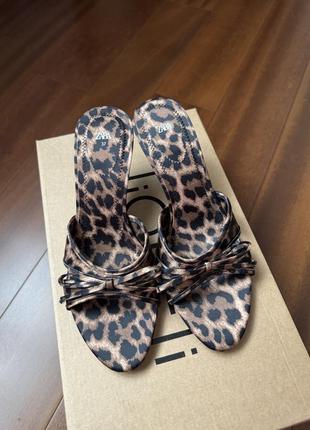 Шлепанцы леопардовые zara р.372 фото