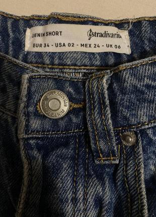 Джинсовые шорты stradivarius size 343 фото