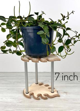 Деревянная подставка под цветы подставка под вазоны держатель вазона натуральная с...