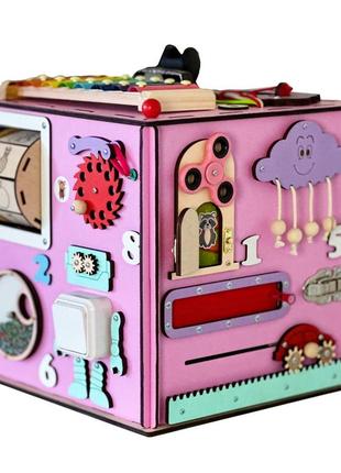 Розвиваюча іграшка бізікуб tg145644630, 30х30х30 см рожевий2 фото