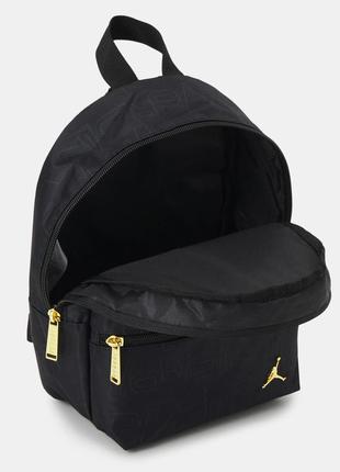 Nike jordan black and gold mini backpack 7a0857-023 маленький рюкзак наплечник оригинал - 10л3 фото
