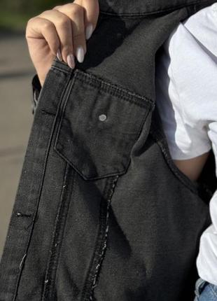 Джинсова куртка з капюшоном джинсовка4 фото