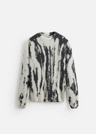 Свитер мужской серовато-бежевый zara new