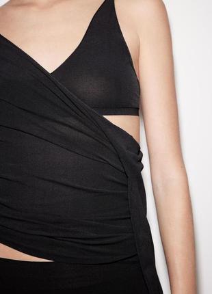 Zara-новый тонкий бесшовный эластичный бюстгальтер топ, р.-m/l
