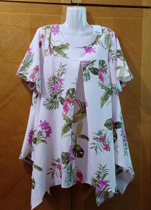 Нова красива блуза туніка в квітах  р.22 - 24 від yours