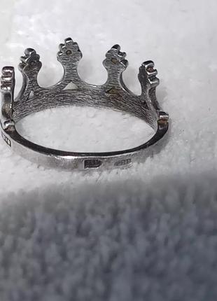 Срібне кільце " корона"3 фото