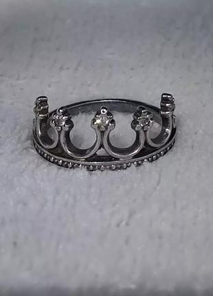 Серебряное кольцо " корона"2 фото