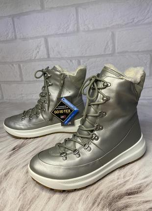 37р, 40р. зимові, підліткові, шкіряні черевики ecco solice k з gore-tex zk3934, 78078360200, оригінал