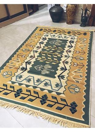 Ексклюзивний турецький бавовняний двосторонній килим без ворсу, розмір 80x1505 фото
