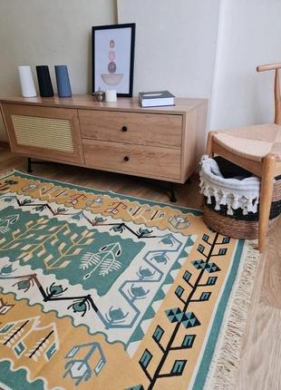Ексклюзивний турецький бавовняний двосторонній килим без ворсу, розмір 80x1509 фото