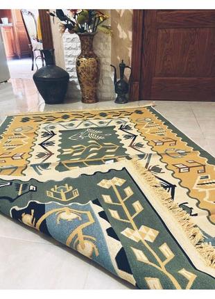 Ексклюзивний турецький бавовняний двосторонній килим без ворсу, розмір 80x15010 фото