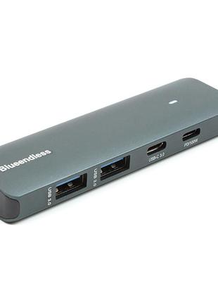 Usb-хаб blueendless usb type-c - 2 x usb 3.0, type-c pd, hdmi