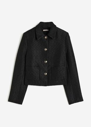Фактурна куртка / жакет / піджак  h&m чорний