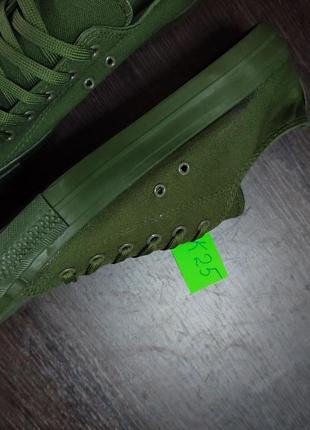 Уцінка зелені хайки кеди кросівки мокасини конверси 45 р 28 см10 фото