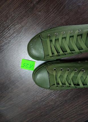 Уцінка зелені хайки кеди кросівки мокасини конверси 45 р 28 см8 фото