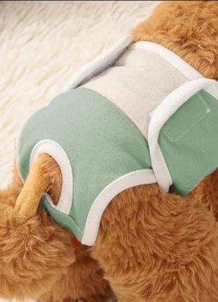 Труси гігієнічні для собак (дівчаток) l зелені  (трикотаж)