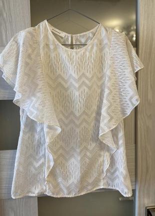 Нарядна святкова біла блузка promod