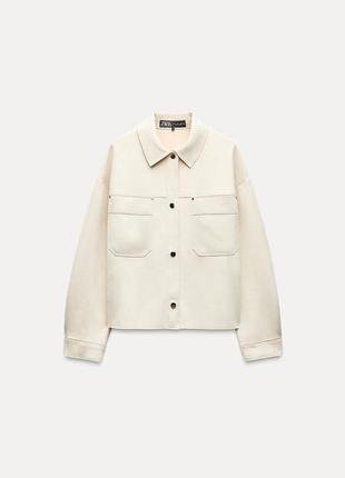 Куртка зі штучної замші zara