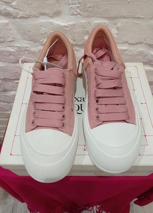 Кеди alexander mcqueen кеди рожеві жіночі кеди женские кеды 37