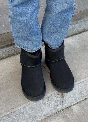 Женские / мужские угги Ugg Australia Boots D Brown Leather Shearling Lined Strapped10 фото