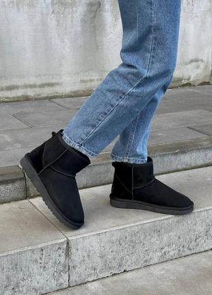 Женские / мужские угги Ugg Australia Boots D Brown Leather Shearling Lined Strapped4 фото