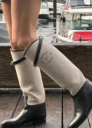 Сапоги в стиле hermes