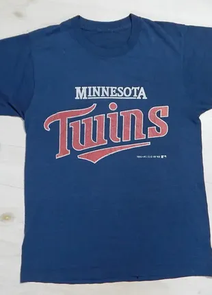 Футболка vintage 1987 minnesota twinsmlb baseball single stitch tee