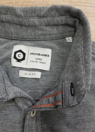 Jack & jones - s-xs - сорочка чоловіча рубашка мужская сіра4 фото