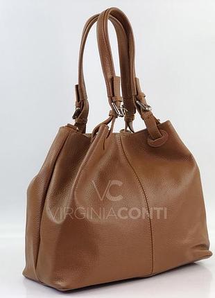 Містка шкіряна руда сумка. італія 🇮🇹