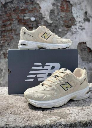 Женские кроссовки new balance 530 бежевые