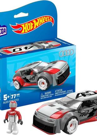 Конструктор mega brands hot wheels race car audi rs 6 gto (77 деталей) hkf941 фото