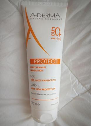 A-derma protect spf 50 uvb+ uva,солнцезащитный крем, лосьон, органический, аптечный1 фото