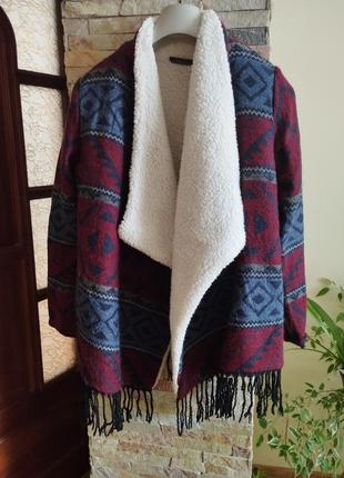 Кардиган на хутрі.накидка.