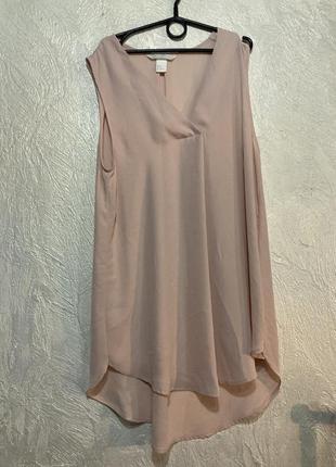 Подовжена блуза туніка без рукав, можна 170